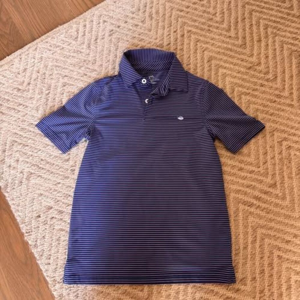 Southern tide boys medium 8-10 performance polo Excellent blue